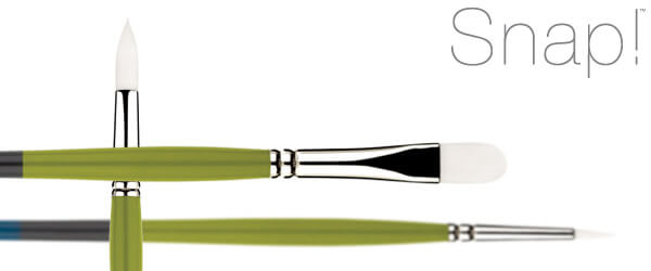 Snap!™ White Synthetic Oil Painting Brushes