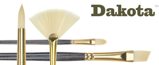 Dakota™ Off-White Synthetic Bristle Oil Painting Brushes