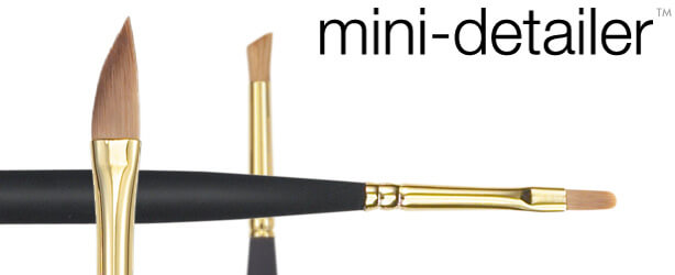 mini-detailer™ Synthetic Sable Short Handle Acrylic Painting Brushes