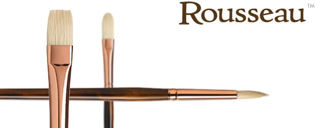 Rousseau™ Interlocked Chungking Bristle Acrylic Painting Brushes